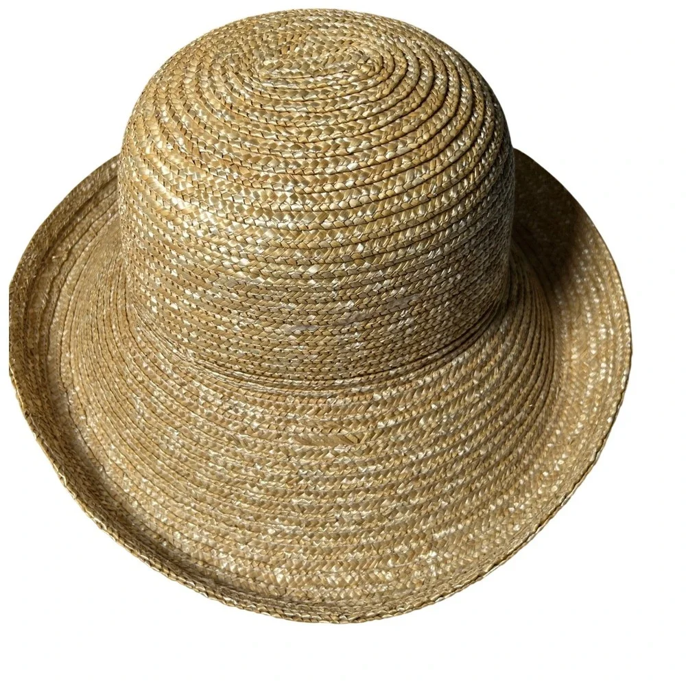 Coastal‎ Straw Sun Hat Wide Brim Wheatbraid Woven Giovannio OS